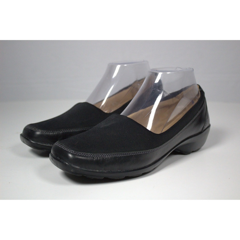 Naturalizer N5 Comfort Justify Womens US 8 M Shoes Black Leather Slip‎ On Loafer